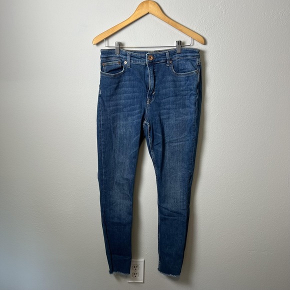 Vineyard Vines Denim - Vineyard Vines Jeans Womens 31 Blue High Rise Skinny‎ Stretch Denim Raw Hem
